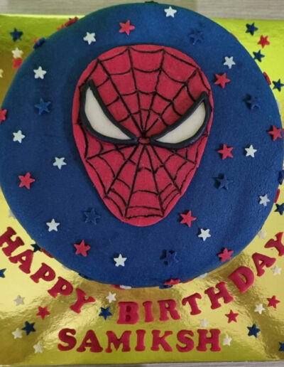 A spiderman birthday cake by Baking Friends